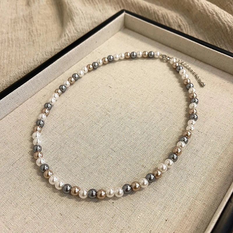 French Elegant Glow & Grace Pearl Necklace - Flora Jewells