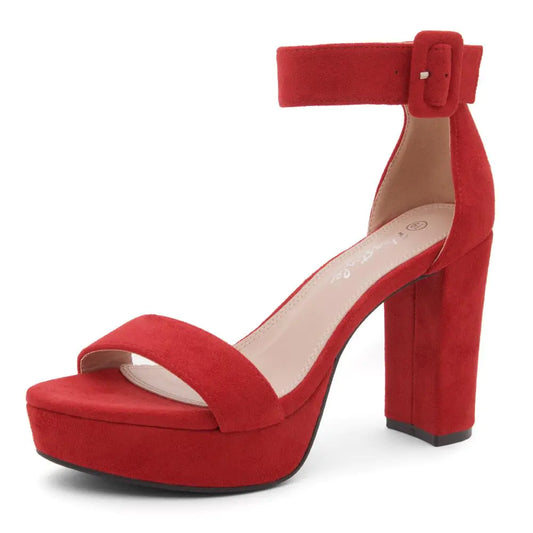 HerStyle Island Strappy Platforms – 4" Open Toe Heels