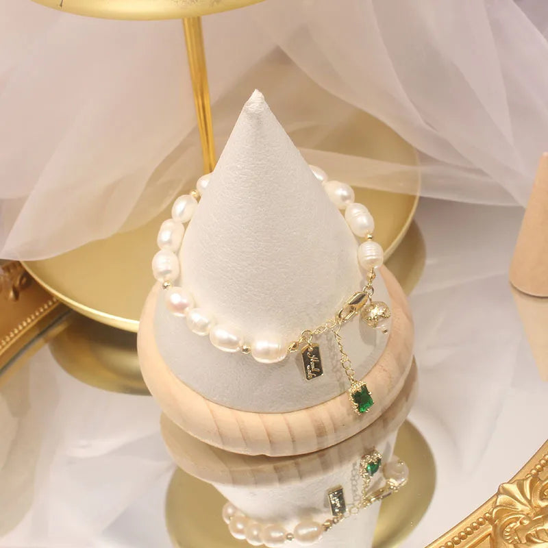 Lumière Pearl & Crystal Charm Bracelet - Flora Jewells