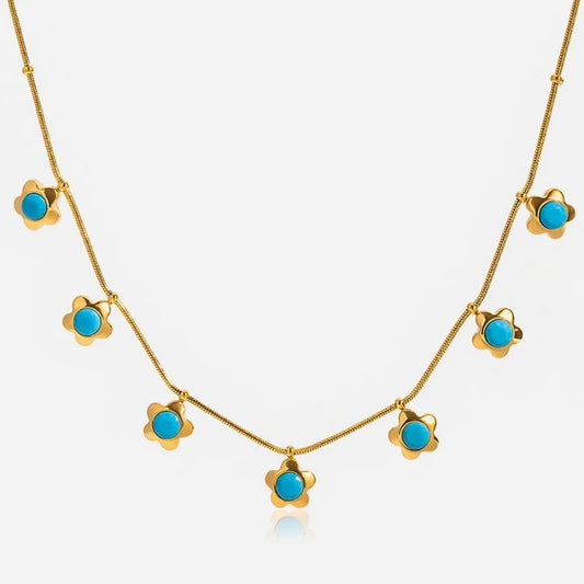 Ocean Blossom Pendant Necklace - Flora Jewells