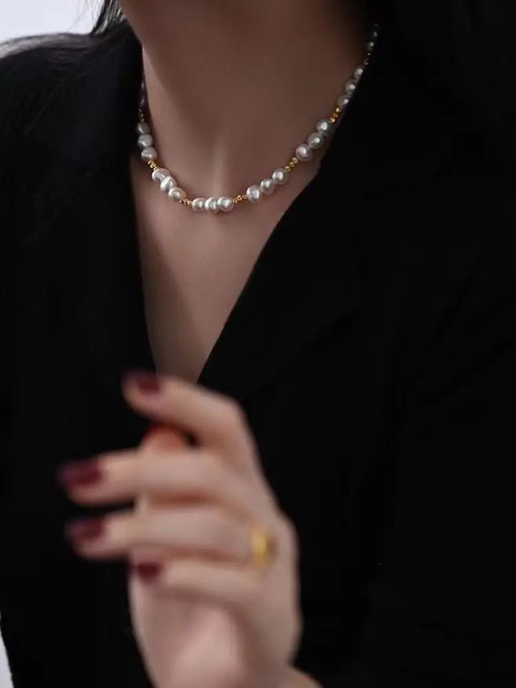 Love Tide Freshwater Pearl Necklace - Flora Jewells