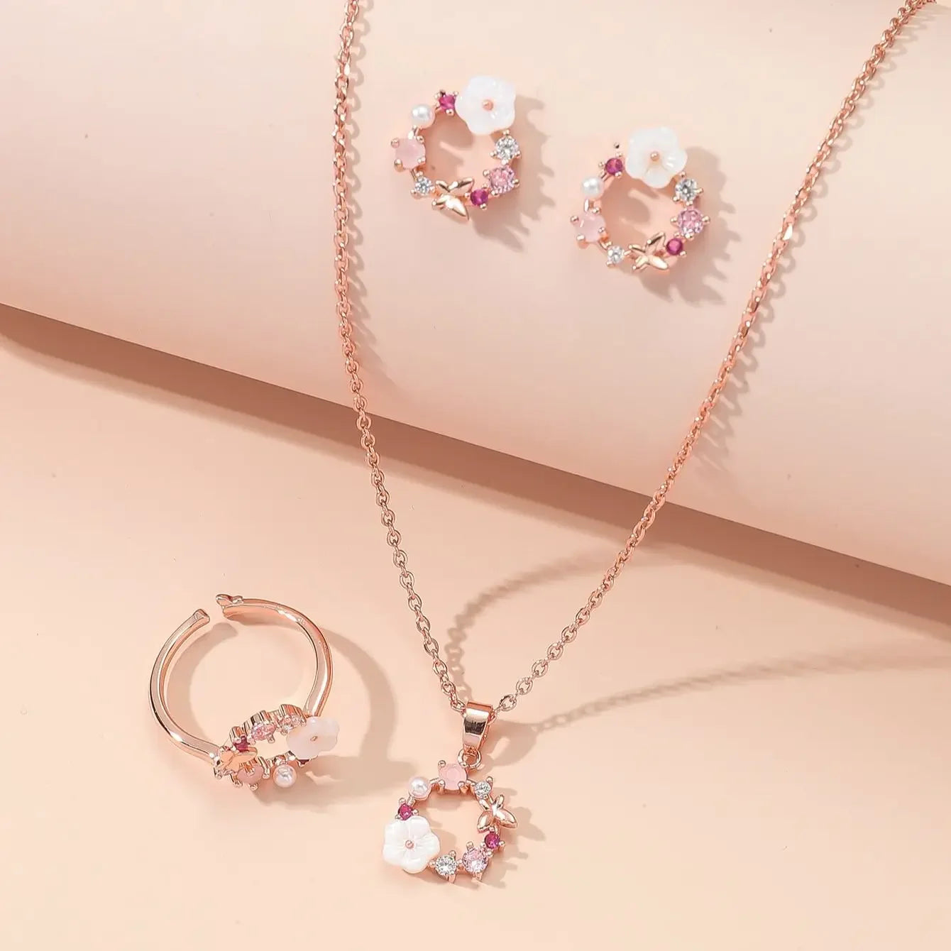 Rose Bloom Jewelry Set - Flora Jewells