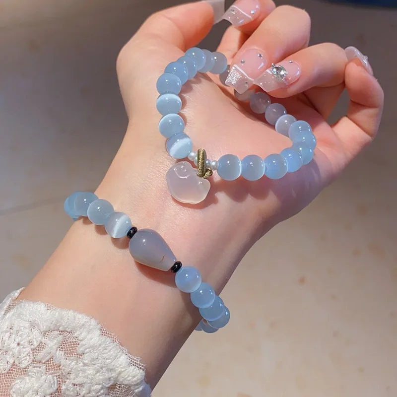 Blue Aura Energy Bracelet - Flora Jewells