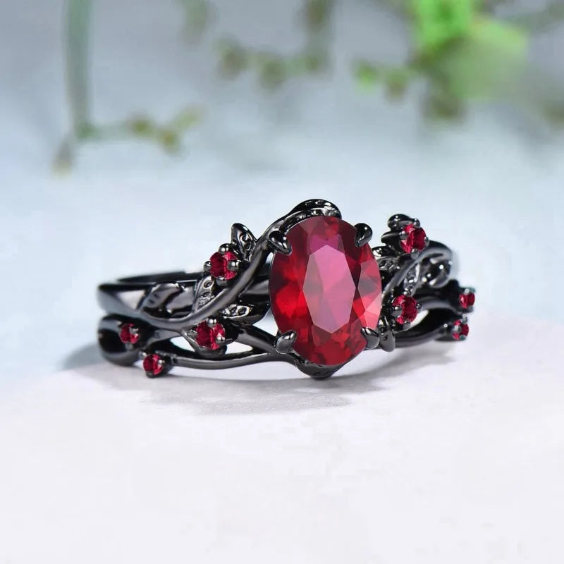 Red Elegance Ring - Flora Jewells