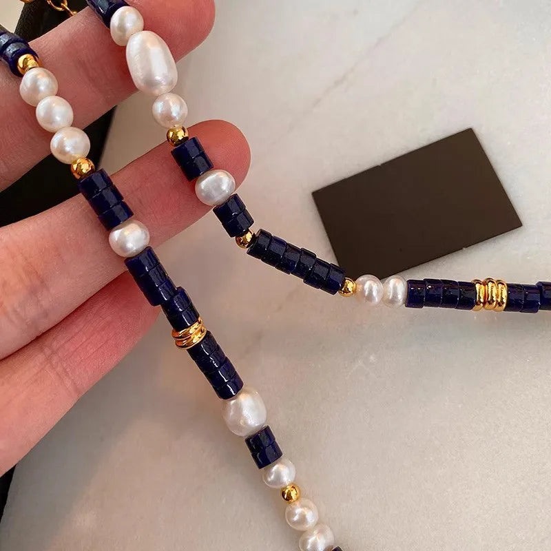 Starlight Pearl & Stone Necklace - Flora Jewells