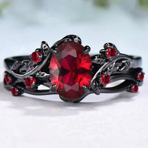 Red Elegance Ring - Flora Jewells