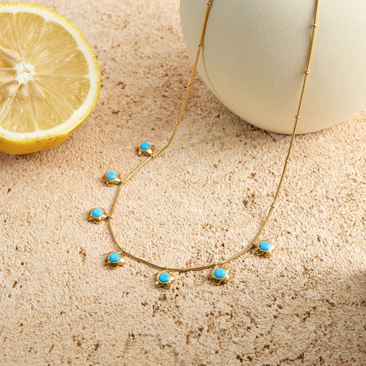 Ocean Blossom Pendant Necklace - Flora Jewells