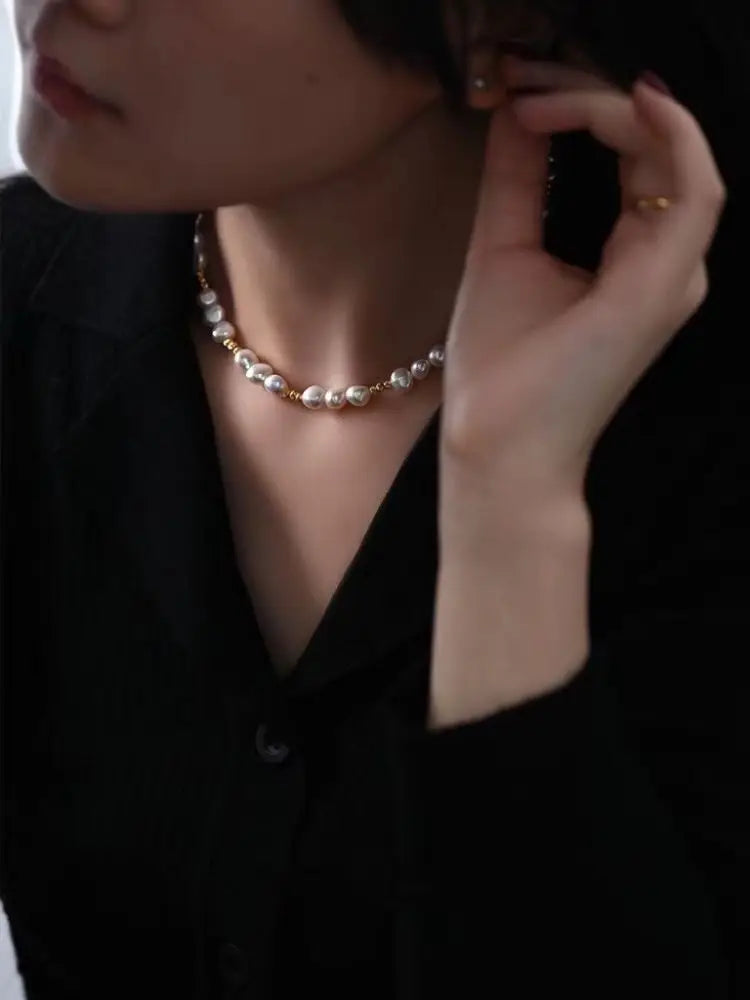 Love Tide Freshwater Pearl Necklace - Flora Jewells