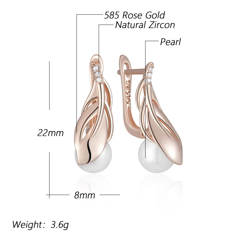 Luna Elegance Pearl Drop Earrings - Flora Jewells